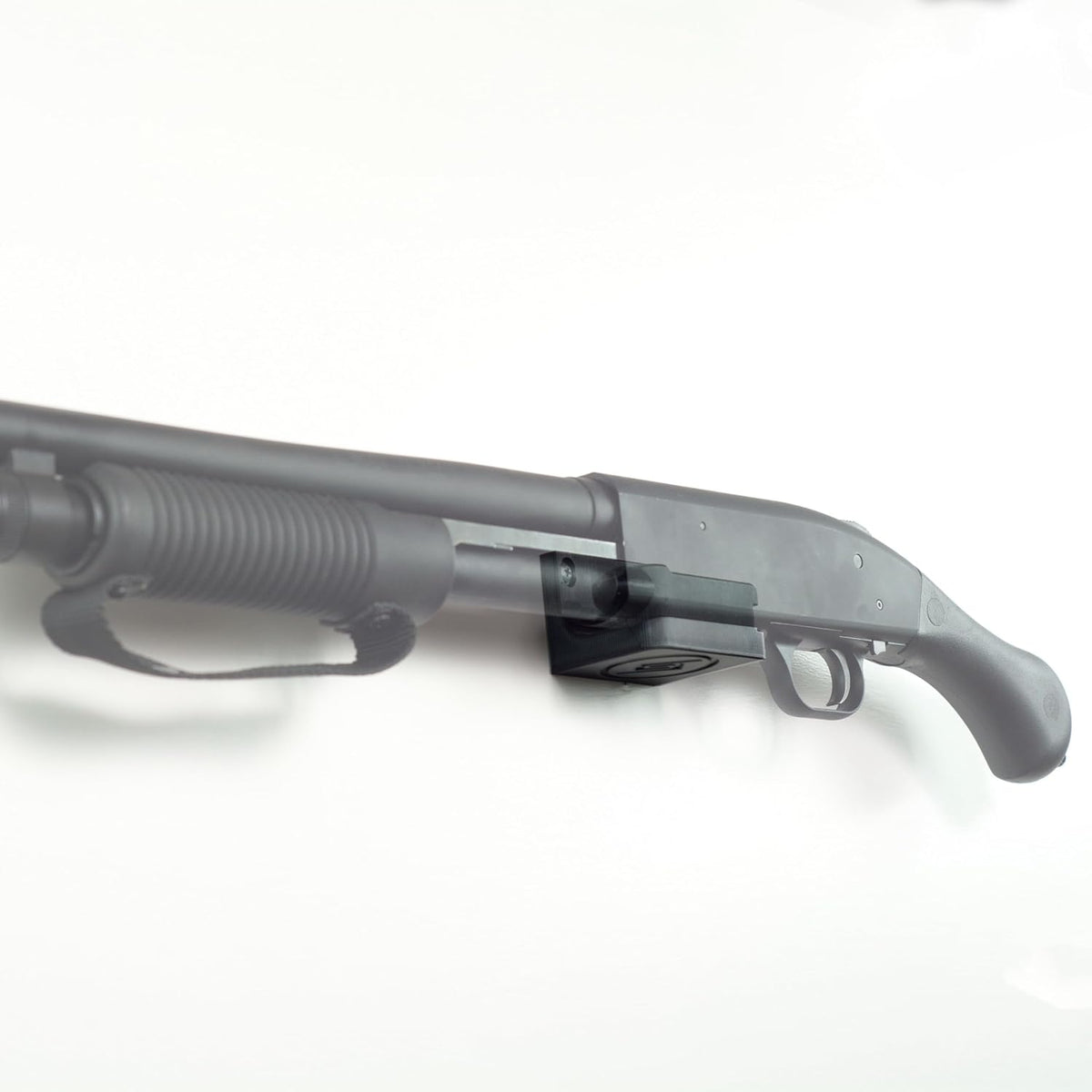 Spartan Mount Compatible with Mossberg 88, 500, 590 Shotgun Display Storage Organization System | Unique Low Profile Design | Gun Safe Wall Room Mounting Solution (12-Gauge, Barrel Points Left)