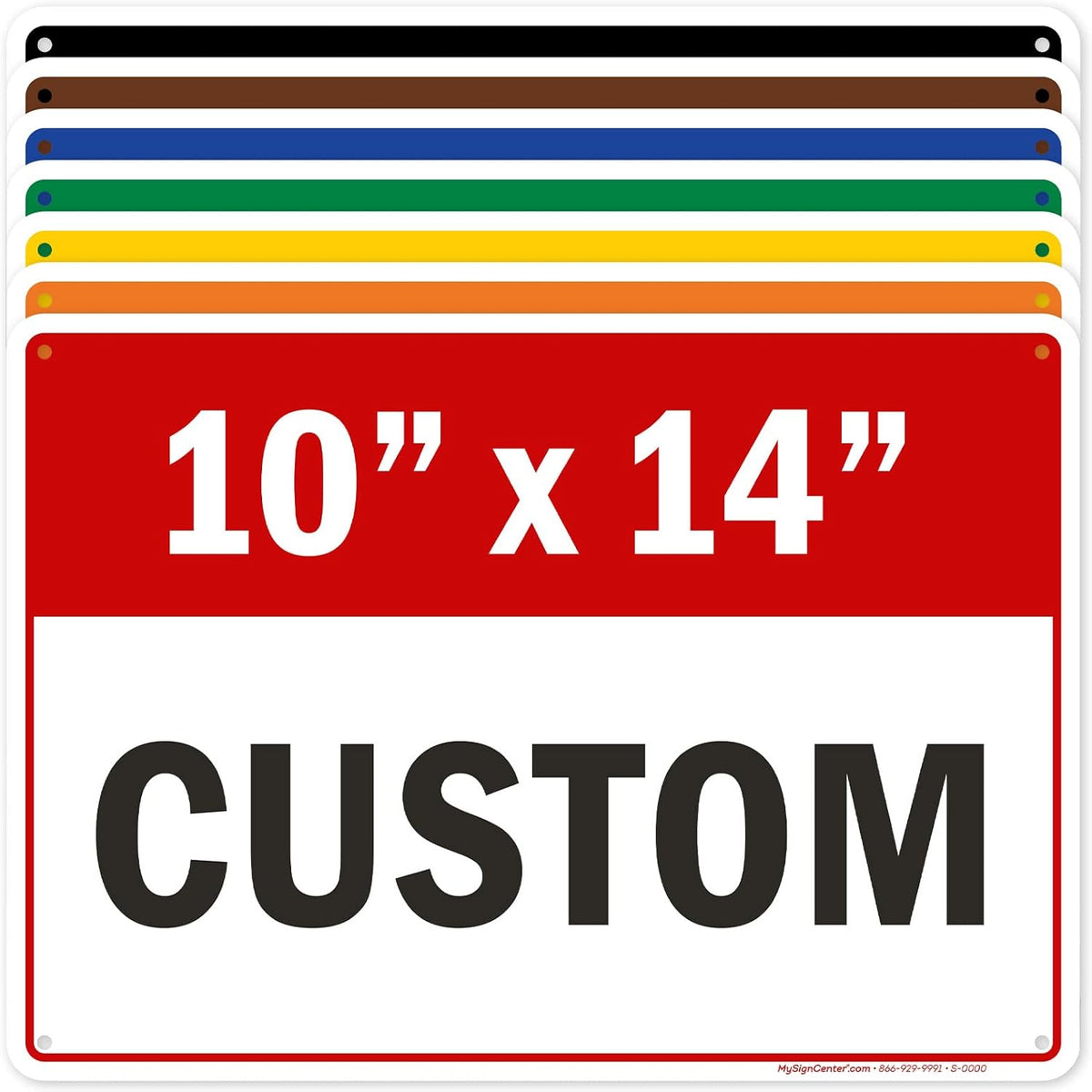 Custom Sign, Custom Sign for Business, Indoor/Outdoor use. 10x14 Inches, Rust Free .040 Aluminum, Fade Resistant, Made in USA by My Sign Center (Header)