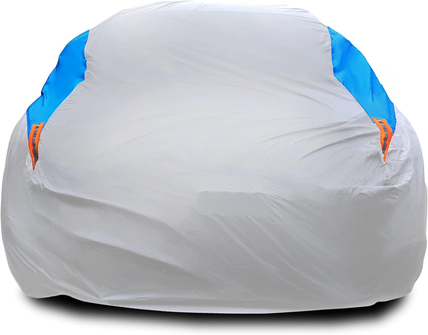 MORNYRAY Waterproof Car Cover All Weather Snowproof UV Protection Windproof Outdoor Full car Cover, Universal Fit for Sedan (Silvery, A0-Fit Sedan Length(Up to 153 inch)