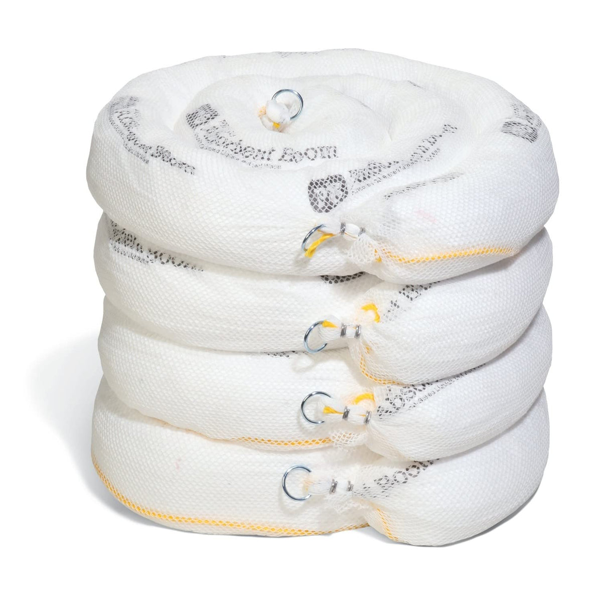 PIG Oil Boom - Oil-Only Absorbent Boom - 4 Pack - 5" x 10' Boom - Absorbs up to 6 gallons per Boom - BOM405