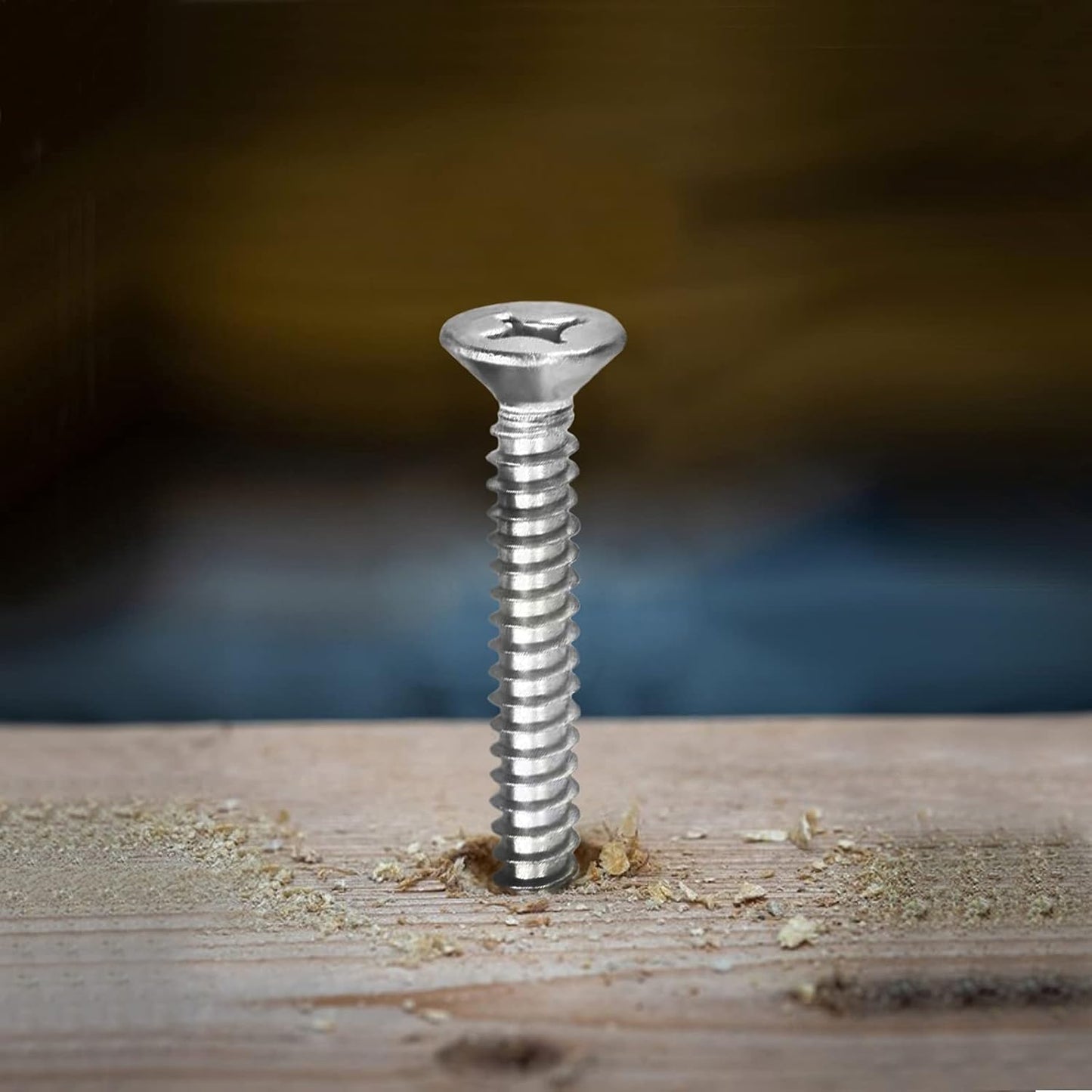 #10 x 1-3/4" Wood Screw 100Pcs 18-8 (304) Stainless Steel Screws Flat Head Phillips Fast Self Tapping Drywall Screws by SG TZH
