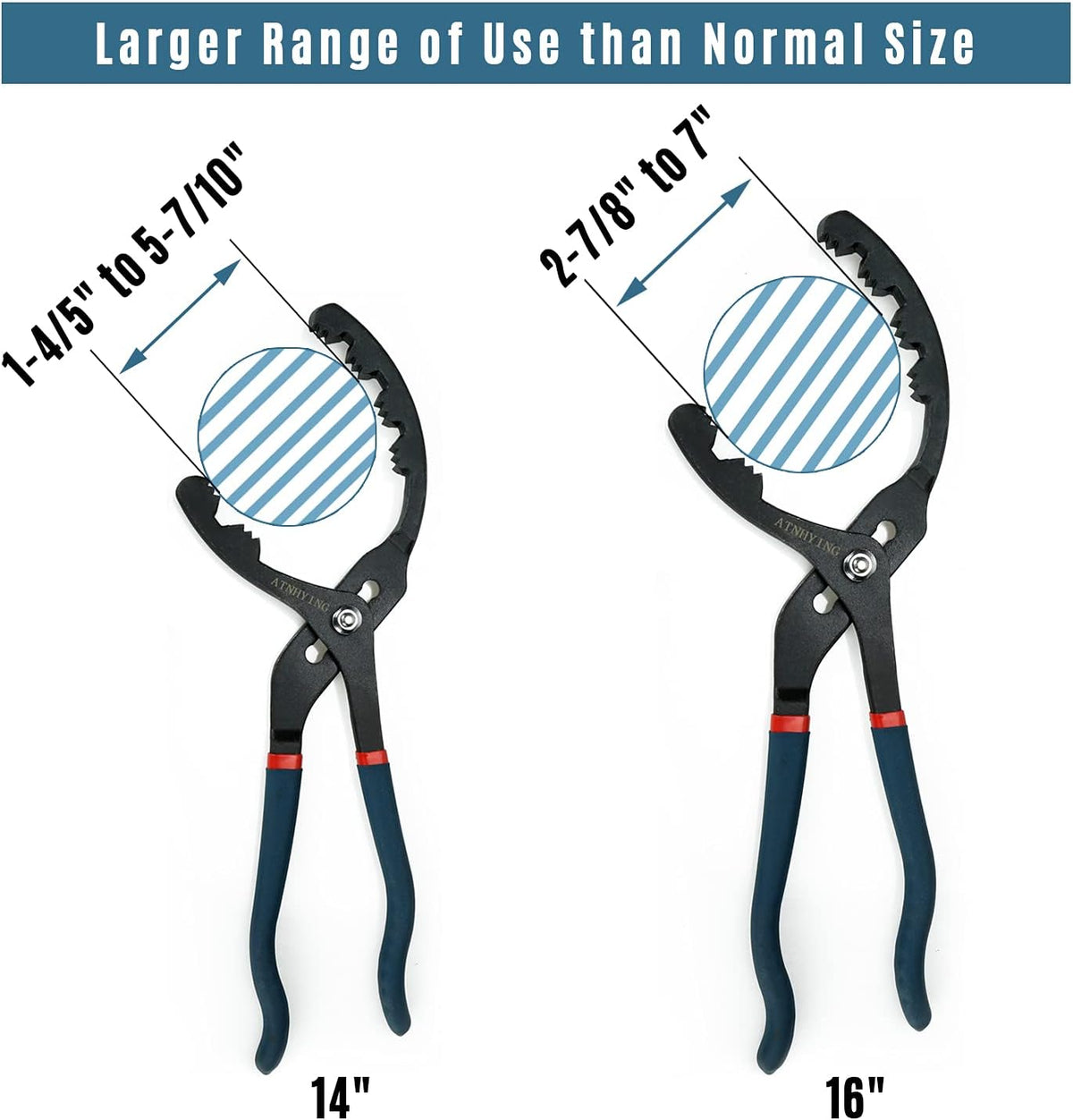 Large Adjustable Oil Filter Wrench, Universal Oil Filter Removal Tool, 16 Inch