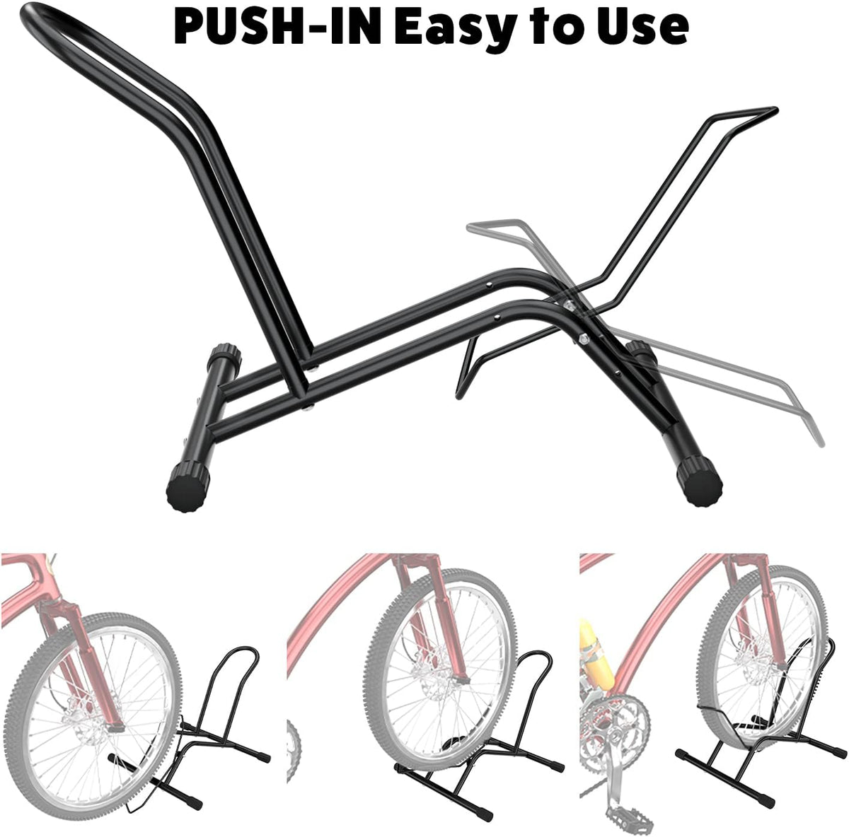 UNITEDPOWER Bike Floor Stand, Adjustable Freestanding Bicycle Storage Parking Rack for Indoor, Outdoor 16''-29" Wheel Stand