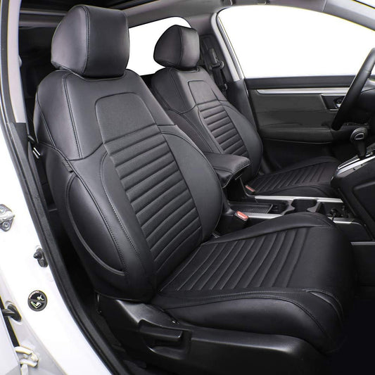 EKR Accord Seat Covers for Cars Honda Accord LX 2018 2019 2020 2021 2022(Rear Row W/Solid Backrest),Leather Seat Covers,Automotive Seat Covers,Car Seat Protector,Leather(Black)