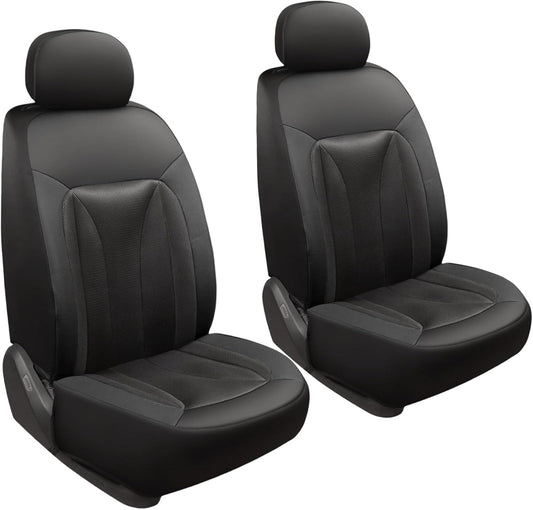 GIANT PANDA Front Car Seat Cover Custom Fit Toyota, 3D Air Mesh Car Seat Covers for Toyota Rav4 Camry Highlander Corolla Prius (Black) 2-Pack