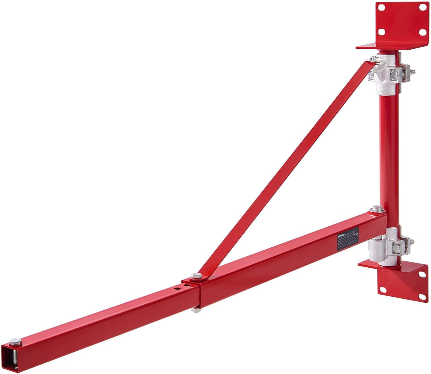 VEVOR Wall Mount Jib Crane, 660 lbs Max Load Capacity Electric Scaffolding Lift, Electric Hoist Holder Swing Arm with Pole, Steel Hoist Frame, 180° Swivel Scaffold Lifting Arm for Electric Hoist