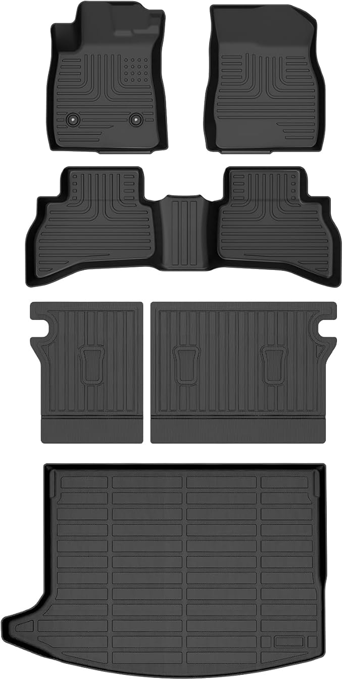 Wayhigh-All Weather Floor Mats and Cargo Mat with Seatback Cargo Set Fit for Buick Encore GX AWD 2026-2020(for Cargo Tray Highest Position) Car Mats Floor Liners for Encore GX Accessories