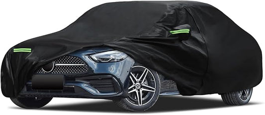 Car Cover Custom Fit for 2008-2025 Mercedes Benz C-Class C300 C350 C400 C450, Migaven Waterproof Full Exterior Cover Sun Rain Protection with Door Zipper and Cotton Lining