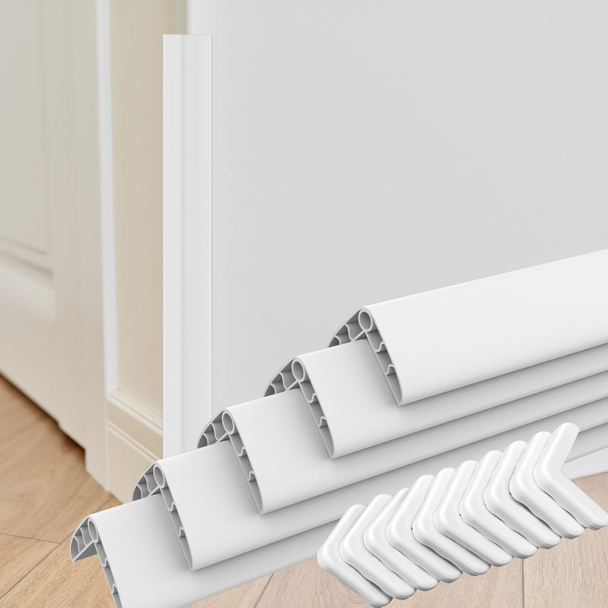 Wall Corner Edge Protector - 1x1x36 inch Baby Proofing Corner Guards, Self-Adhesive Furniture Edge Strips, for Home, Kindergarten, Office, 5 Pack White