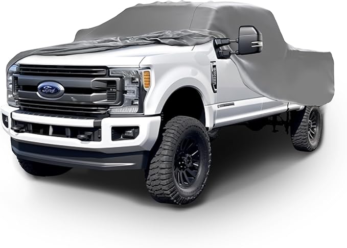 Car Covers Weatherproof Max Truck Cover & Warranty Compatible with Ford 1999-2019 F-250 SuperCab, 6.75– Outdoor Cover, Prevents Theft with Cable Lock