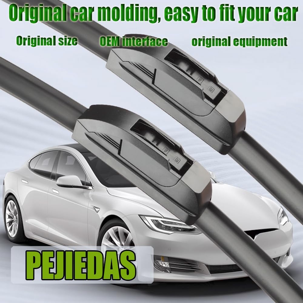 3 Wiper Blades, Front Wiper + Rear Wiper Blades for Toyota Prius 2010-2015 (26 inch + 19 inch + 16 inch) OE Original Style
