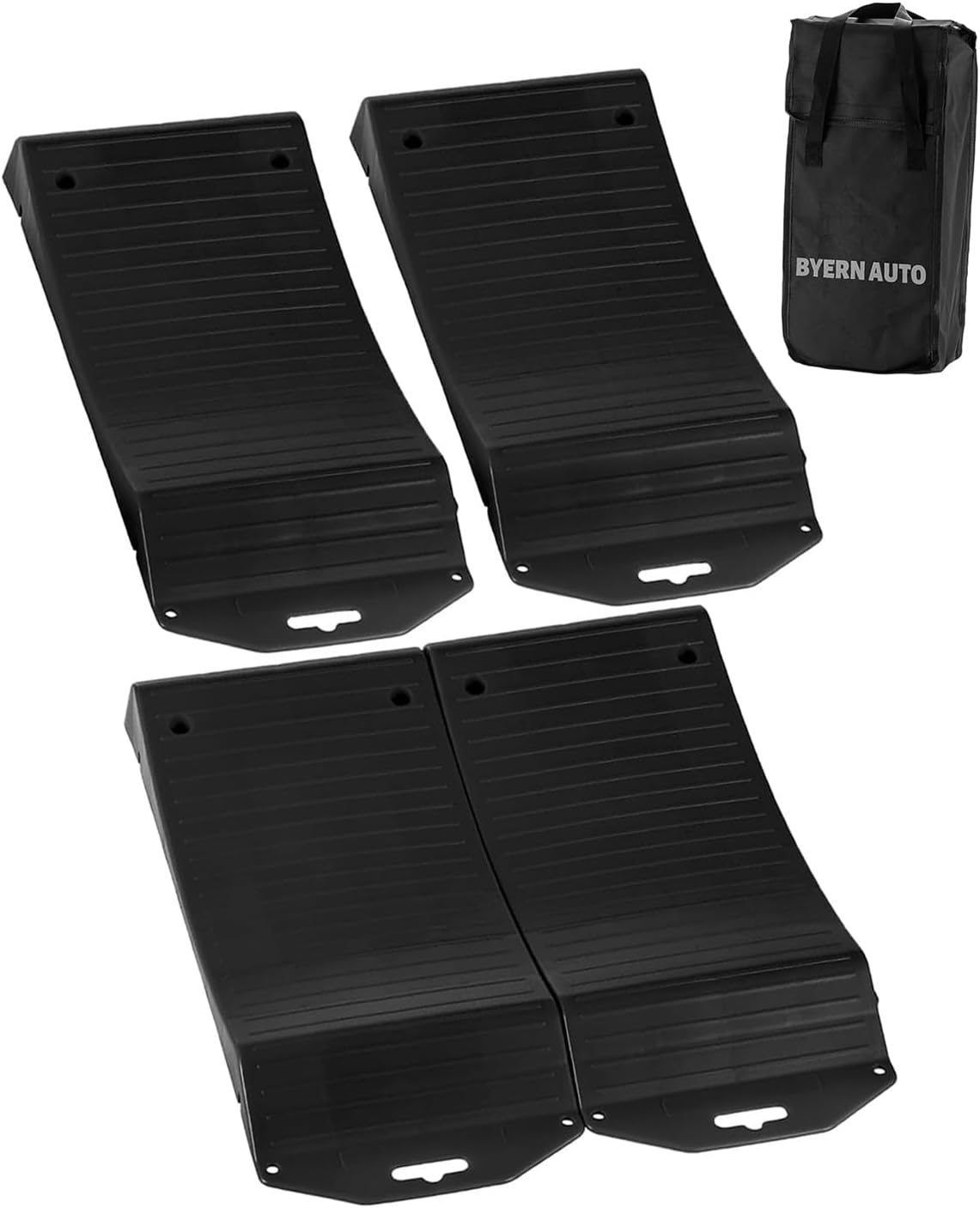 Tire Saver Ramps Anti-Slip Pads Design, 4 Pack Car Tire Wheel Ramps with Carrying Bag for Flat Spot and Flat Tire Prevention, Tire Savers for Storage, Easy to Store