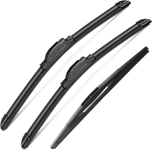 3 Wipers Set for Subaru Forester 2003 2004 2005 2006 2007 2008, Windshield Wiper Blades Original Equipment Replacement Front and Rear- 22"/19"/14B" (Pack of 3) J- HOOK