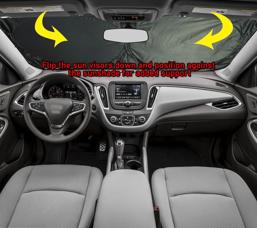 Gven Car Sun Shade Windshield The Original Patented Eyes Pink Car Accessories 2025 Sun Shade for Women Drivers Cute Girly Cover for Front Window Sunshades Summer Heat Portection(Pink, S)