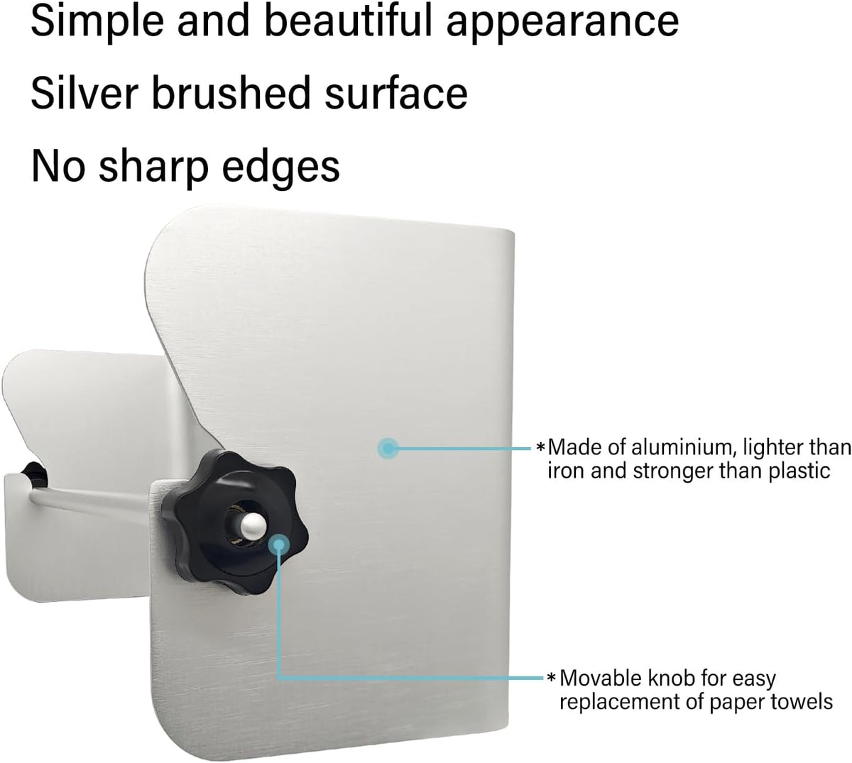 G-Sunny Garage Paper Towel Holder,Aluminum Wall-Mount Paper Towel Holder for Enclosed Trailer,Shop,Garage,Storage,5th Wheel,RV (Silver)