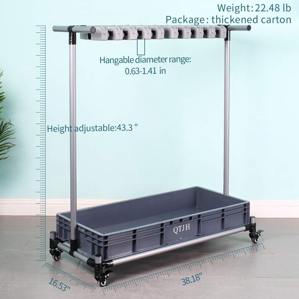 broom and mop holder put wet mops movable Commercial mop rack cleaning tool cart storage for garden garage organizer mop drain rack