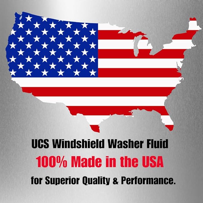 UCS Advanced All-Season Windshield Washer Fluid | Winter Protection to -27°F | 2-in-1 Bug Wash & Water Beading Technology | Streak-Free Visibility | Safe for Rain-Sensing Windshields | 1 Gallon