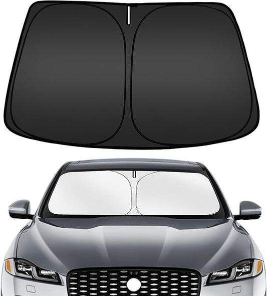 ARISMOTOR Windshield Sun Shade for Jaguar F-Pace 2016-2025, Custom Fit Foldable Front Window Sunshade Sun Visor Protector, Block UV Rays Keep Your Car Cooler