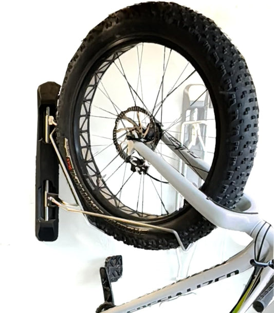 Unbound Bike Storage Rack: Swivel Wall Mount for Effortless Indoor Storage - Space-Saving Design with Swivel Arms. Ideal for Home, Garage, Bike Park (Fat Bike Rack (TIRE WIDTH 2.8''~5''))