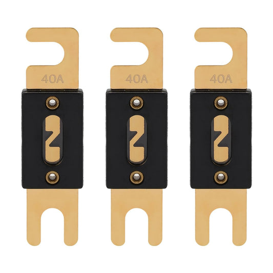40A ANL Fuse 40 Amp Inline Blade Fuses 32V for Car Audio Inverter Automotive Stereo (Pack of 3 pcs)