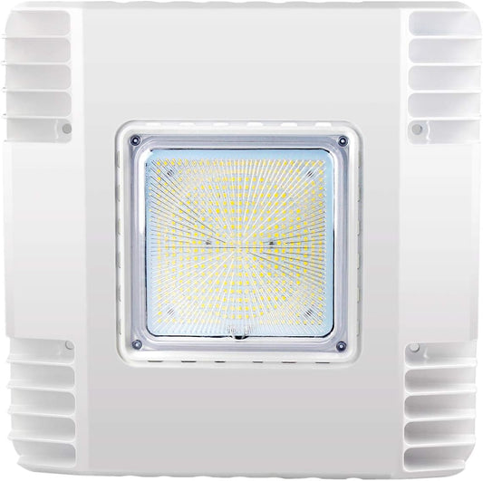 OSTEK LED Gas Station Canopy Light, 150W Carport Ceiling Light 5700K, Outdoor Rated (600W HID/HPS Equivalent), 90-277V IP65 DLC & UL Listed (150W - (1 Pack)