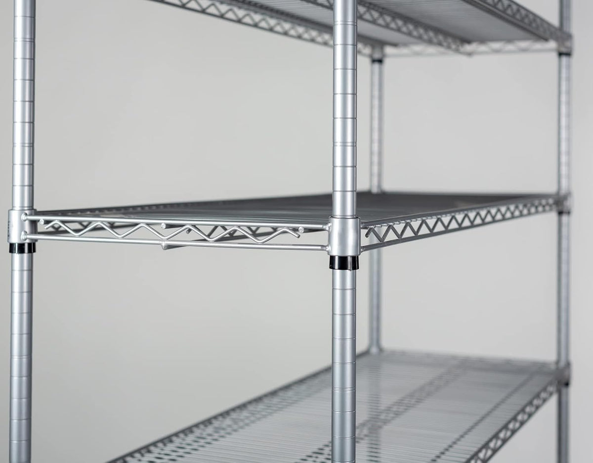 Omega 30" Deep x 48" Wide x 74" High 3 Tier Gray Starter Shelving Unit