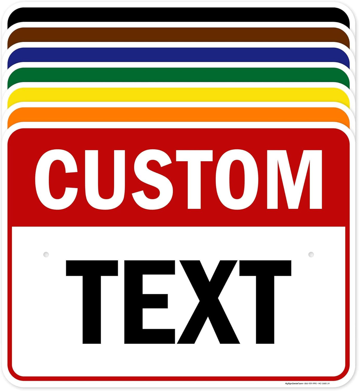 Custom Sign, Custom Sign for Business, Indoor/Outdoor use. 18x24 Inches, Rust Free .063 Aluminum, Fade Resistant, Made in USA by My Sign Center (Header)