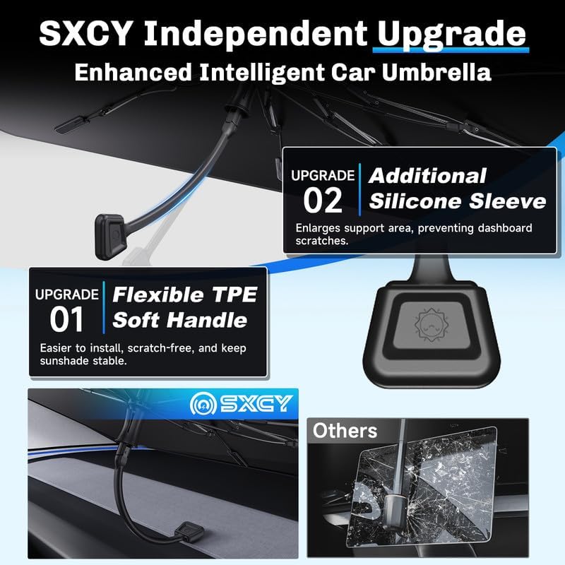 SXCY for 2020-2024 2025 Land Rover Defender Windshield Umbrella Sunshade [Easier Foldable] for 2025 Defender Accessories 2024 2025 Defender Sunshade Umbrella 2025 Defender Windshield Umbrella Shade