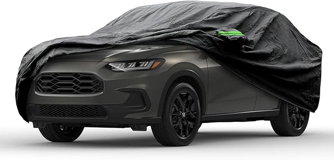 Proadsy 2025 Upgrade Car Cover Custom Fit for Honda HR-V 2023 2024 2025, Waterproof All Weather for Automobiles, Full Exterior Cover Rain Snow Sun Protector Indoor Outdoor Car Cover