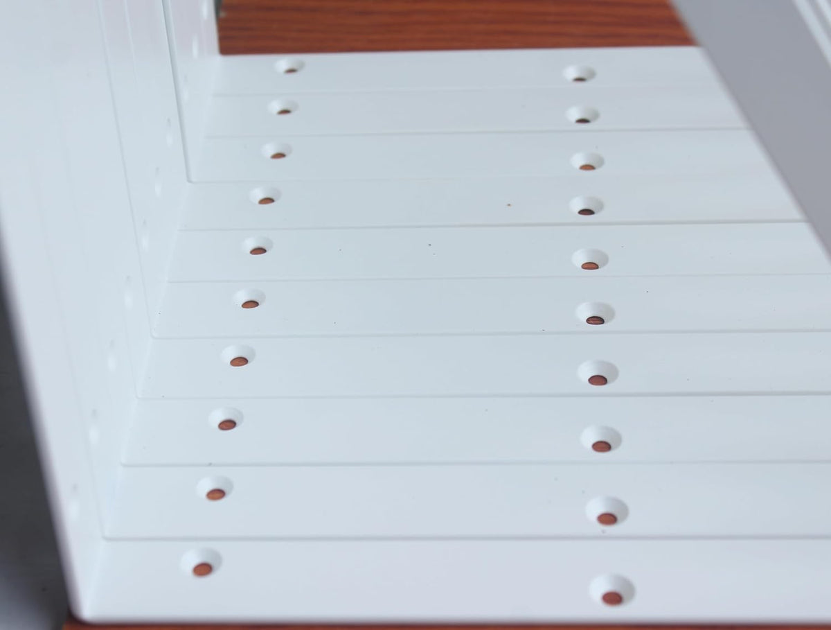 8 Pack L22 x H 12" White Heavy Duty Shelf Brackets with Screws Metal Shelf Brackets Shelf Support Angle Brackets for Shelves L Brackets Heavy Duty Floating Shelf