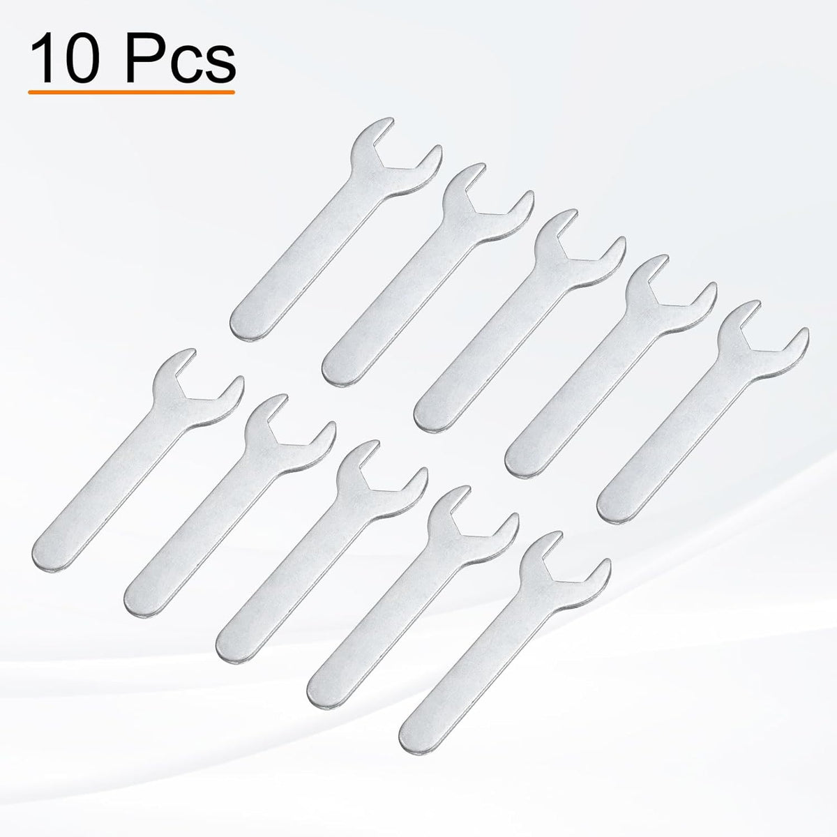 HARFINGTON 10pcs Small Wrench 13x70x2mm Metric U-Shaped Single Open Ended Spanner Super Thin Flat Head Galvanizing Wrench for Automotive Repair Furniture Assembly