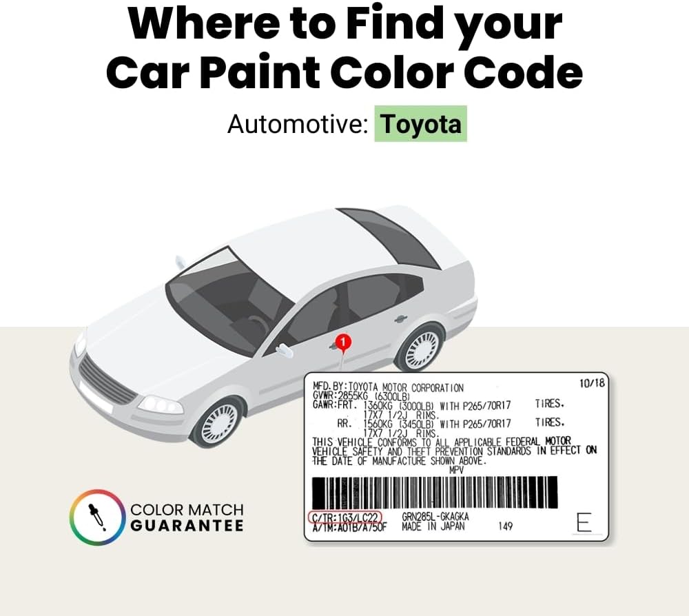 TouchUpDirect 4X7 Brownstone Compatible with Toyota Exact Match Touch Up Paint Combo - Preferred Kit