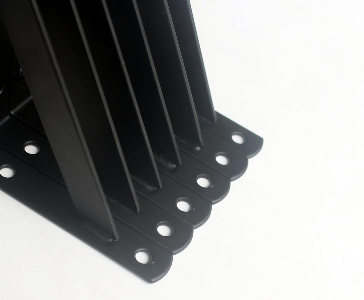 8 Pack L6 x H 3.5" Black Heavy Duty Shelf Brackets with Screws Metal Shelf Brackets Shelf Support Angle Brackets for Shelves L Brackets Heavy Duty Floating Shelf