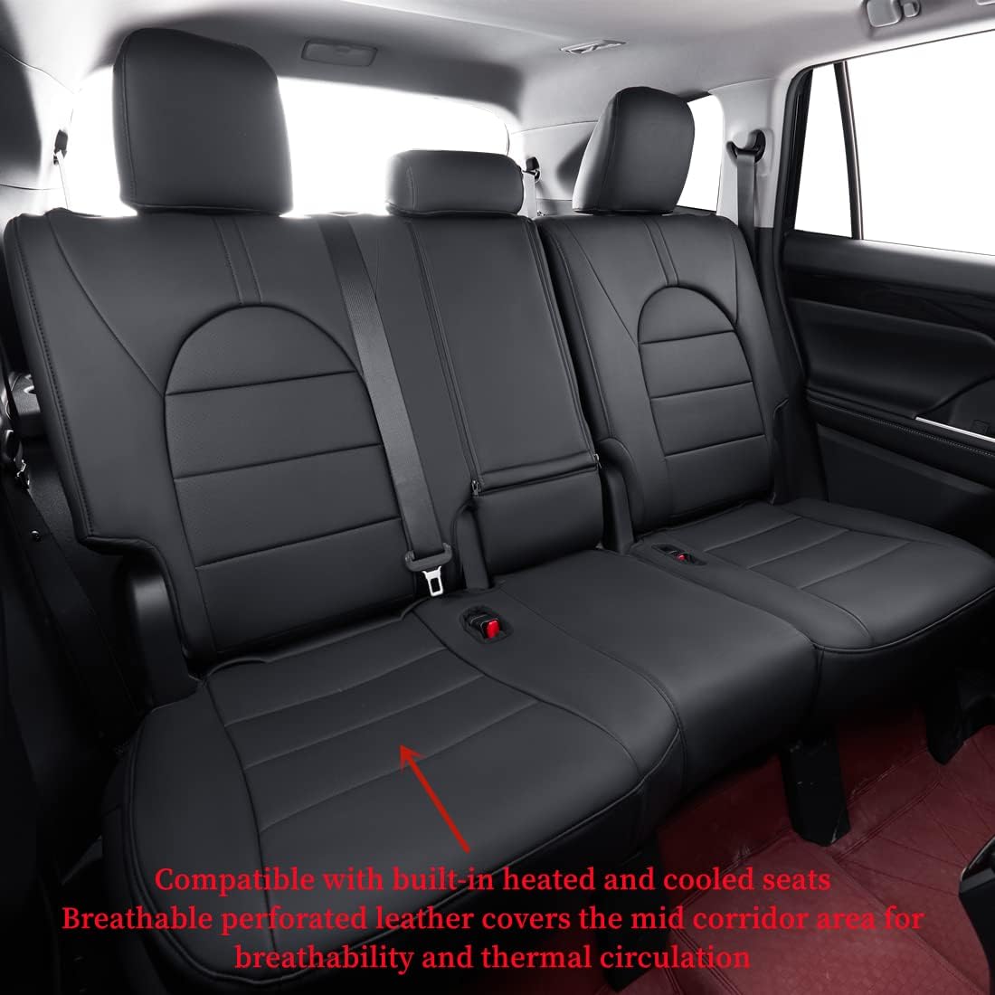 coverdream Custom Seat Covers Compatible with Select Toyota Camry XLE, XSE, XLE V6, XSE V6 2018 2019 2020 2021 2022 2023 Models - Leatherette (Black,Full Set)