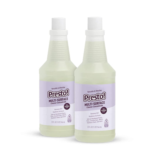 Amazon Brand – Presto! Multi-Surface Cleaner Concentrate, 2X Concentrated Formula, Lavender Scent, 32 fl oz (Pack of 2)