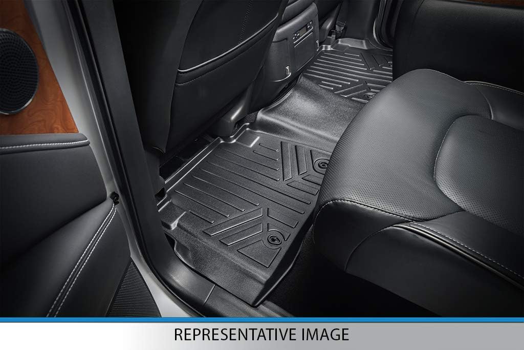 SMARTLINER Custom Fit Floor Mats 2 Row Liner Set for 2017-2023 Mercedes-Benz AMG C 43