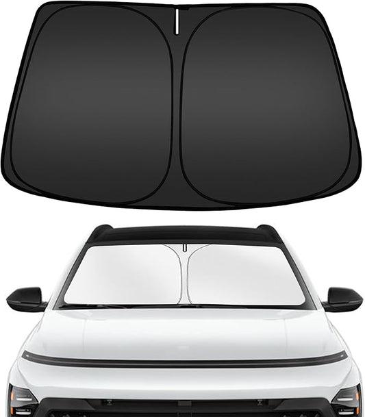 ARISMOTOR Windshield Sun Shade for Hyundai Kona 2024-2025, Custom Fit Foldable Front Window Sunshade Sun Visor Protector, Block UV Rays Keep Your Car Cooler