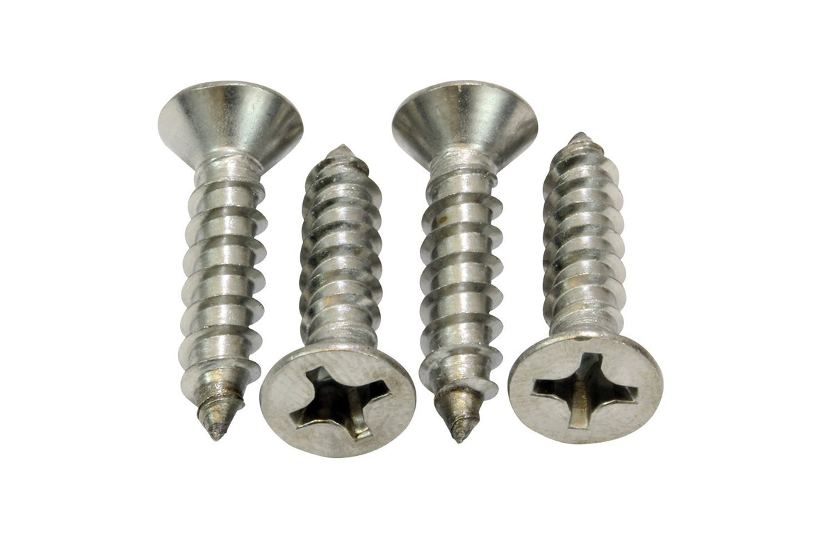 Bolt Dropper #12 X 1-1/2'' Stainless Steel Flat Head Phillips Wood Screw, (25 pc), 18-8 (304) Stainless Steel Sheet Metal Screws - Type A Point, Plain Finish