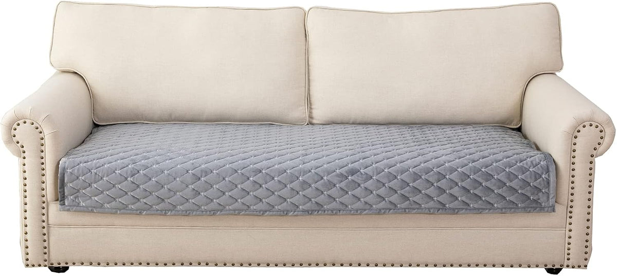 Eismodra Couch Cover,Sectional Couch Covers,Sofa Covers for 3 Cushion Couch,Anti-Slip Sofa Slipcovers for Dogs Cats Kids Loveseat Recliner L Shaped Armrest Backrest,Light Gray 36''x70''(Only 1 Piece)