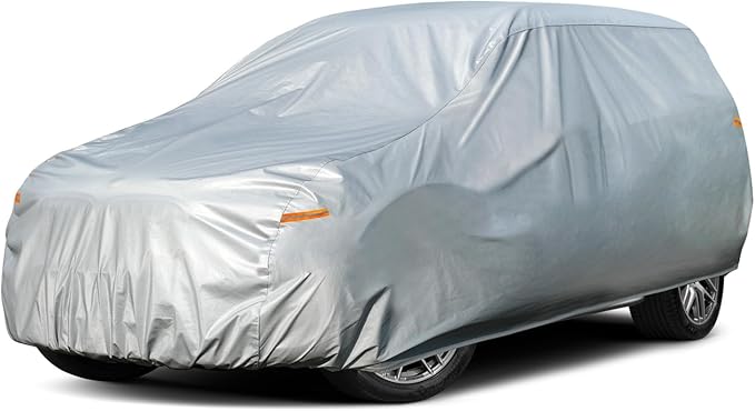 Kayme Large SUV Car Cover Waterproof All Weather, Outdoor Full Size SUV Cover Rain Sun UV Protection, Universal Fit Chevrolet Chevy Suburban, GMC Yukon XL, Ford Expedition Max (215-230 inch)
