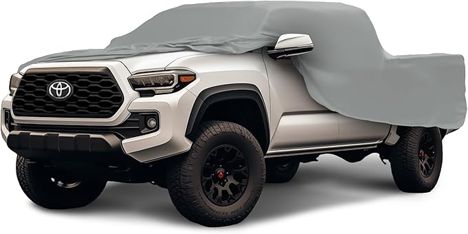 Car Covers Weatherproof Max Truck Cover & Warranty Compatible with Ford 2021-2024 F-150 Raptor Crew Cab~5.5 with Camper Shell– Outdoor Cover, Prevents Theft with Cable Lock
