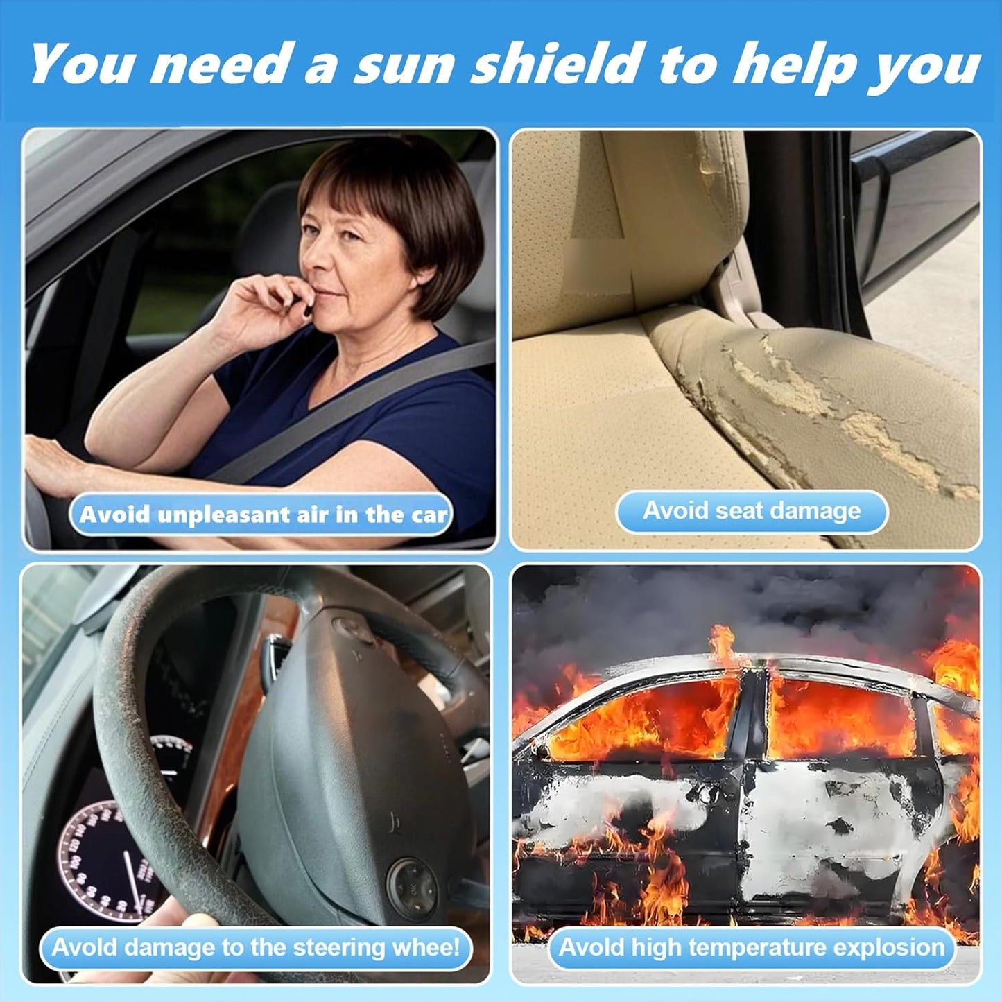 Windshield Sun Shade for 2018-2023 Toyota CHR Custom Fit Foldable Front Window Sunshade Sun Visor Protector Block UV Rays Keep Your Car Cooler