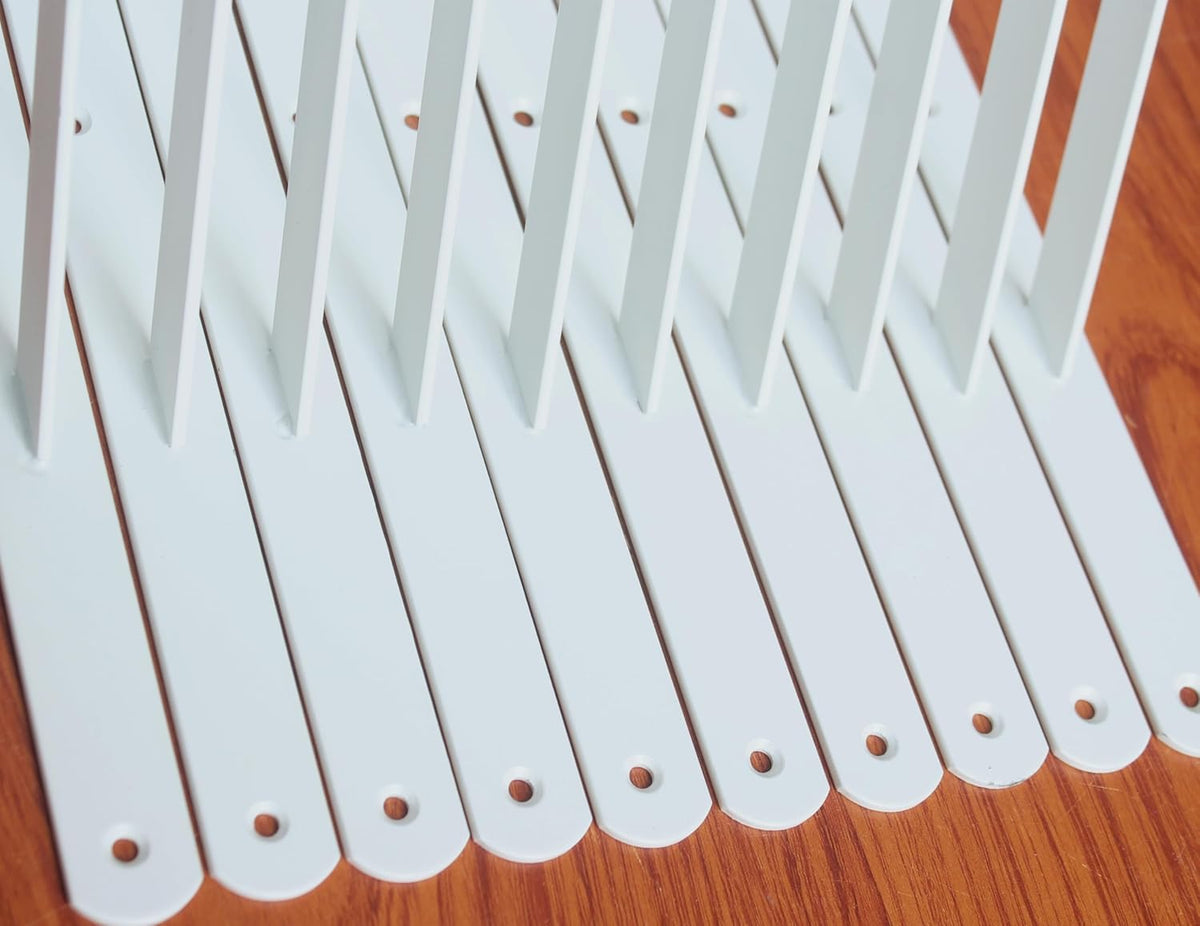 8 Pack L22 x H 12" White Heavy Duty Shelf Brackets with Screws Metal Shelf Brackets Shelf Support Angle Brackets for Shelves L Brackets Heavy Duty Floating Shelf