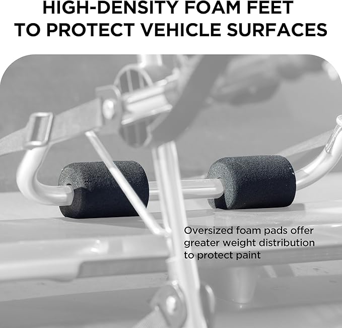 Rockland Aluminum 2-Bike Rack, 70 lbs Capacity, Lightweight Trunk Mount Bike Rack with Hooks and Loops, Fits 2" Receiver for Cars SUVs Minivans