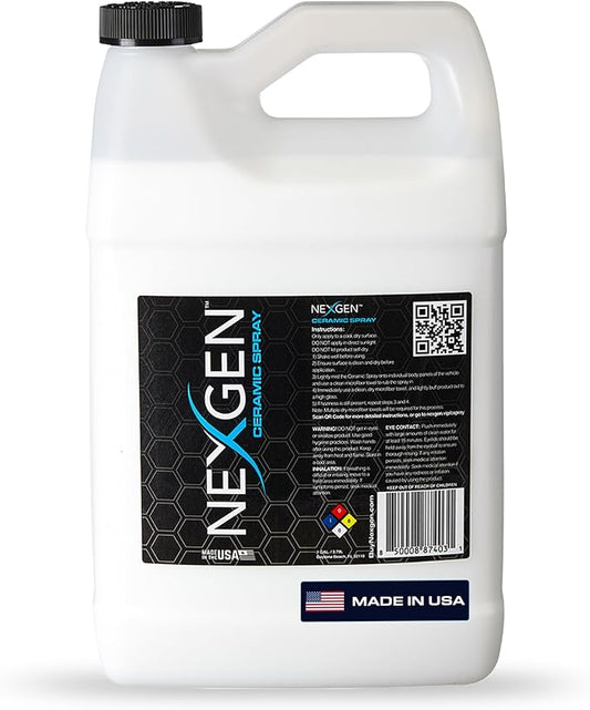 Nexgen Ceramic Spray Silicon Dioxide — Easy to Apply, Ceramic Coating Spray for Cars — Professional-Grade Protective Sealant Polish for Cars, RVs, Motorcycles, Boats, and ATVs — 1 Gallon Jug