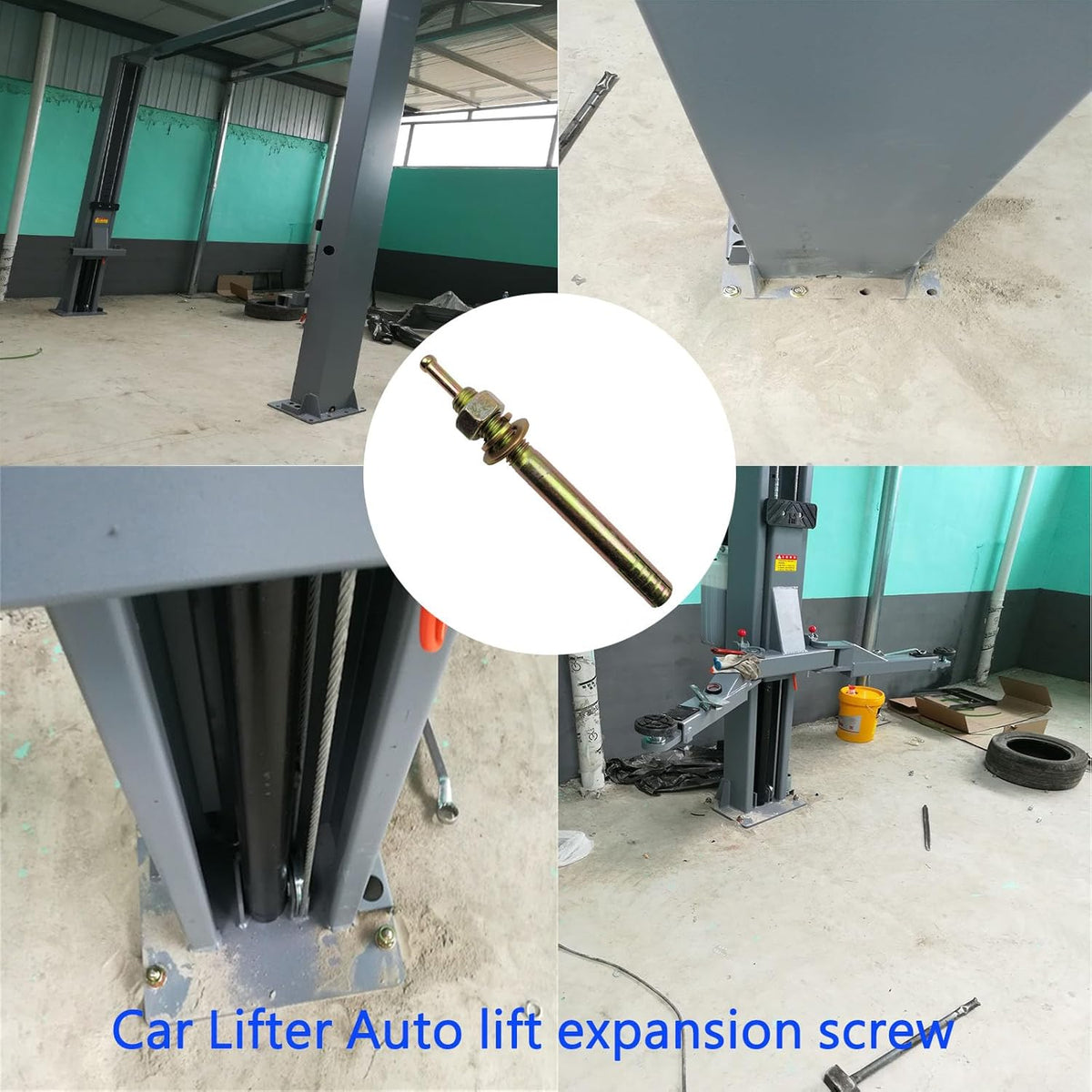 Car Lift Expansion Screw Auto Lift Special Screw Car Lifter Parts Lift Machine Anchor Bolt Screws Concrete Anchor Bolts Lifts Bolts (1, 18 * 160mm)