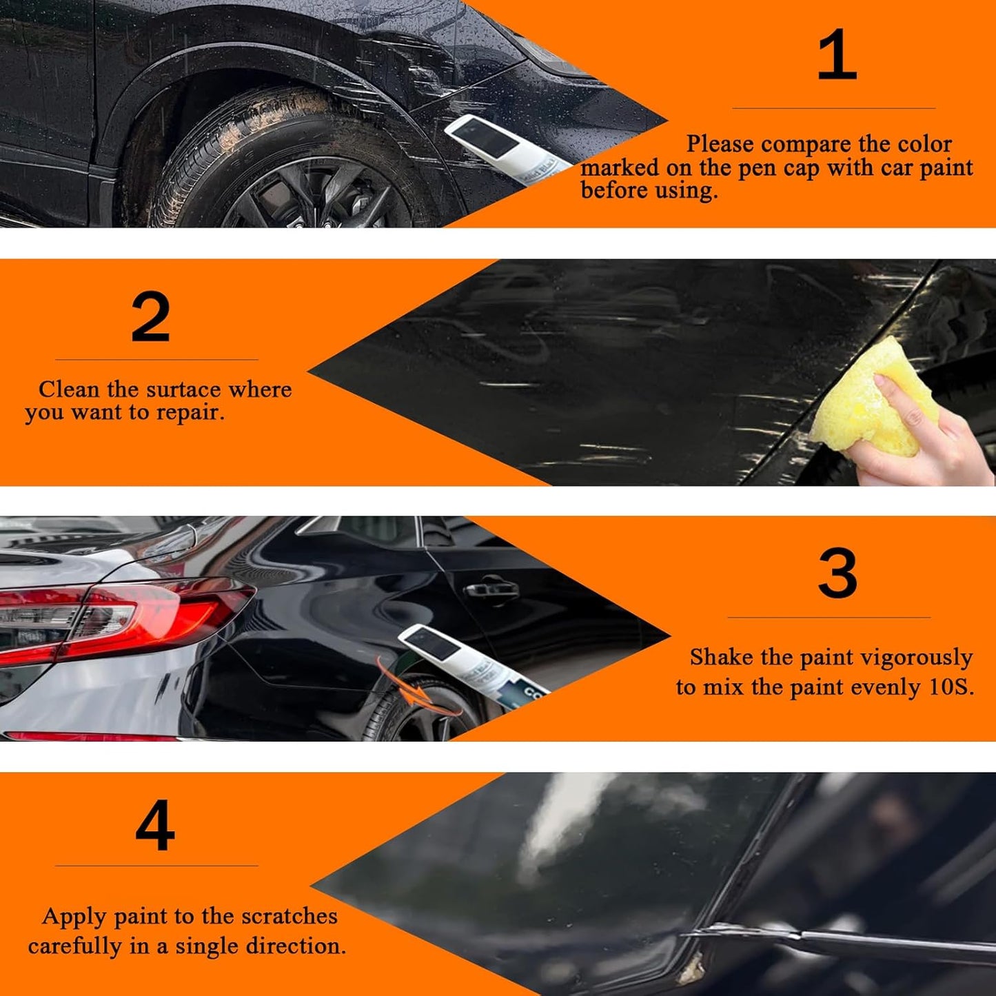 Canyon River Blue Metallic(B-640M) Touch Up Paint Compatible with Honda, Car Paint Pen Scratch Repair Two-In-One Touch Up Paint, Premium Car Scratch Remover for Deep Scratches