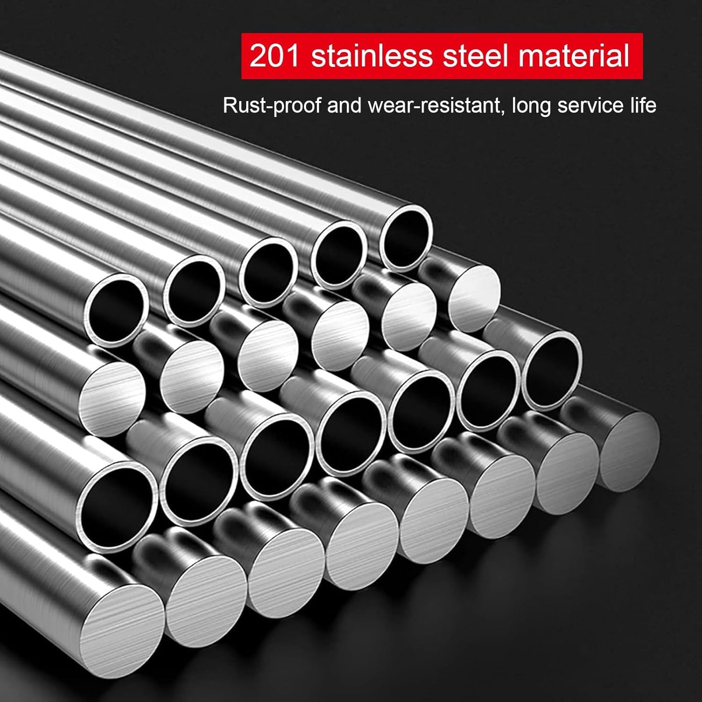 Stainless Steel Parking Bollards for Driveway, Industrial Safety Bollards Reflective Channelizer Post, Parking Barrier, Sturdy and Durable, Easy to Install, for Crowd Control(Silver (4pcs),8.9*60cm/3.