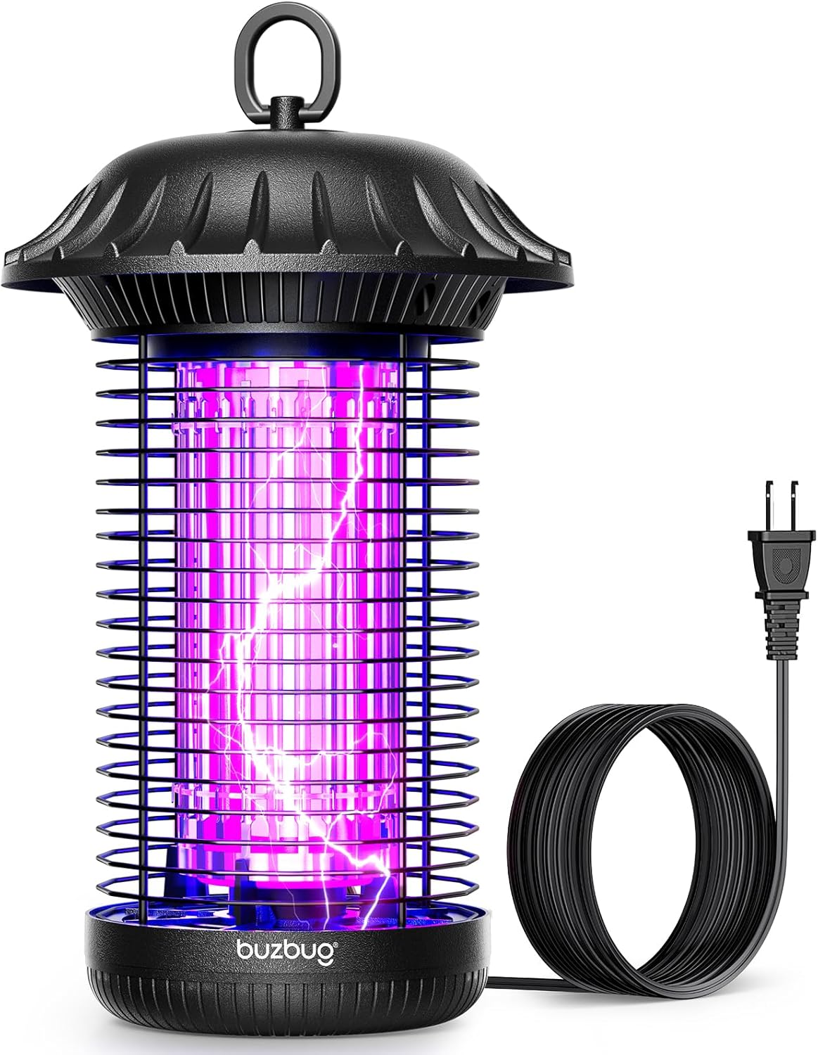 Buzbug LED Bug Zapper Indoor Outdoor, 10 Years Lifespan, 6.5ft Power Cord, IPX4 Waterproof, High-Voltage, Mosquito Zapper, Fly Trap Mosquito Trap, Fly Killer Fly Zapper -MO008C