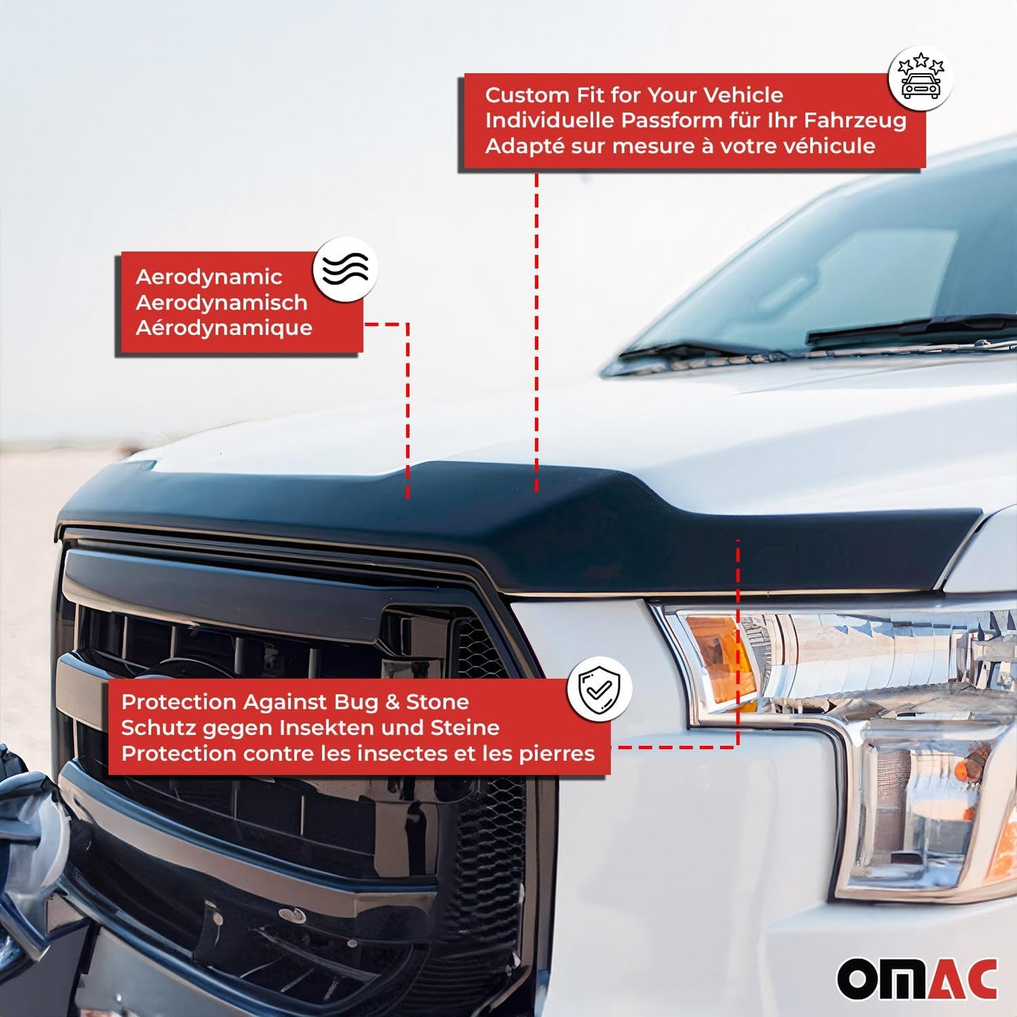 OMAC Front Bug Shield Hood Deflector Bonnet Guard for Nissan Juke 2011-2017